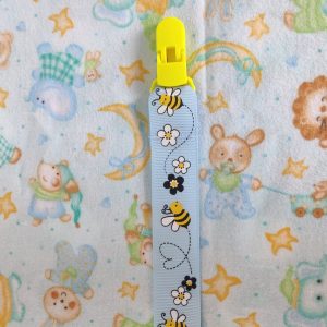 Bee pacifier clip