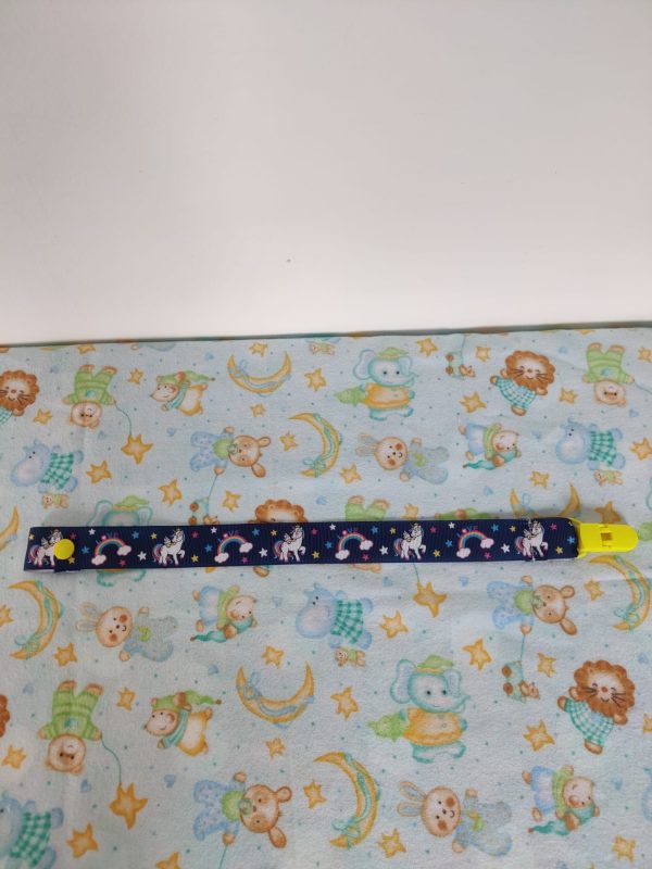 Navy unicorns pacifier clip - Image 2