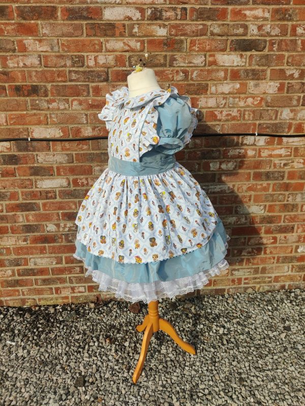 Traditional real silk dress and pinafore set - Image 9
