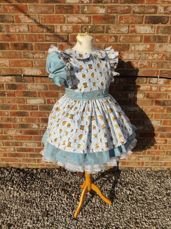 Traditional real silk dress and pinafore set - Image 8