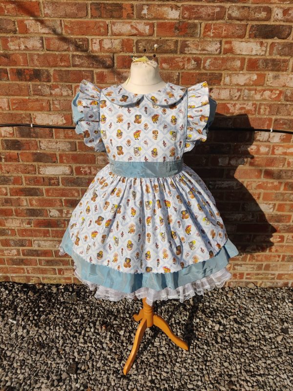 Traditional real silk dress and pinafore set - Image 7