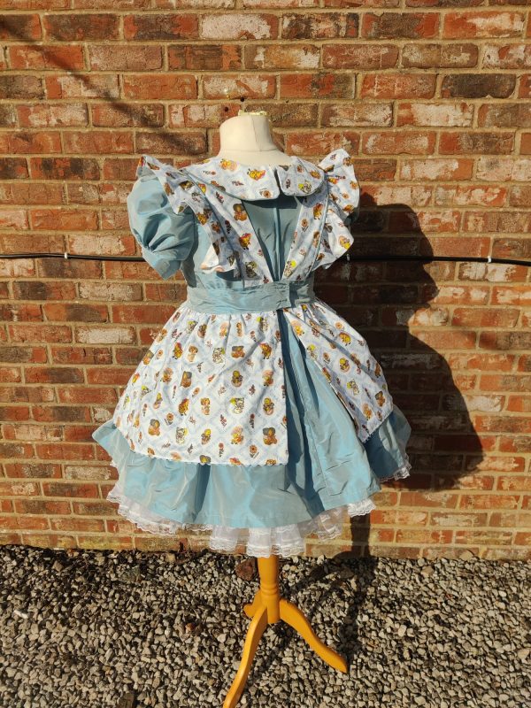 Traditional real silk dress and pinafore set - Image 6