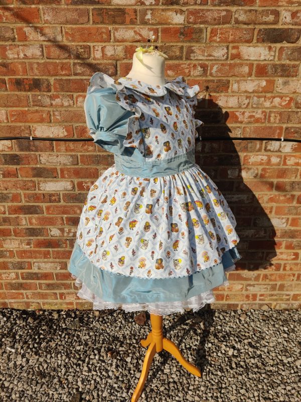 Traditional real silk dress and pinafore set - Image 3