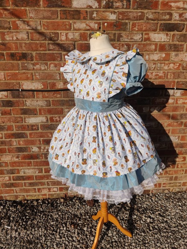 Traditional real silk dress and pinafore set - Image 2