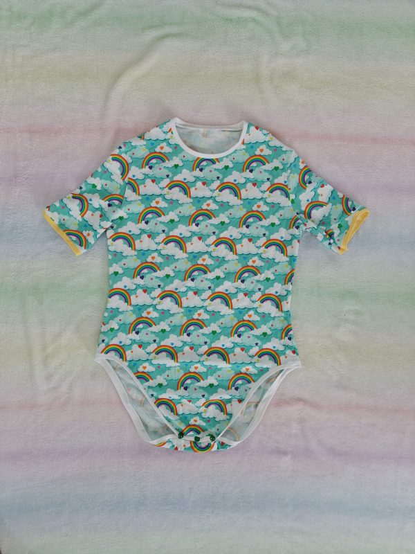 Mint rainbows onesie 38" - Image 2