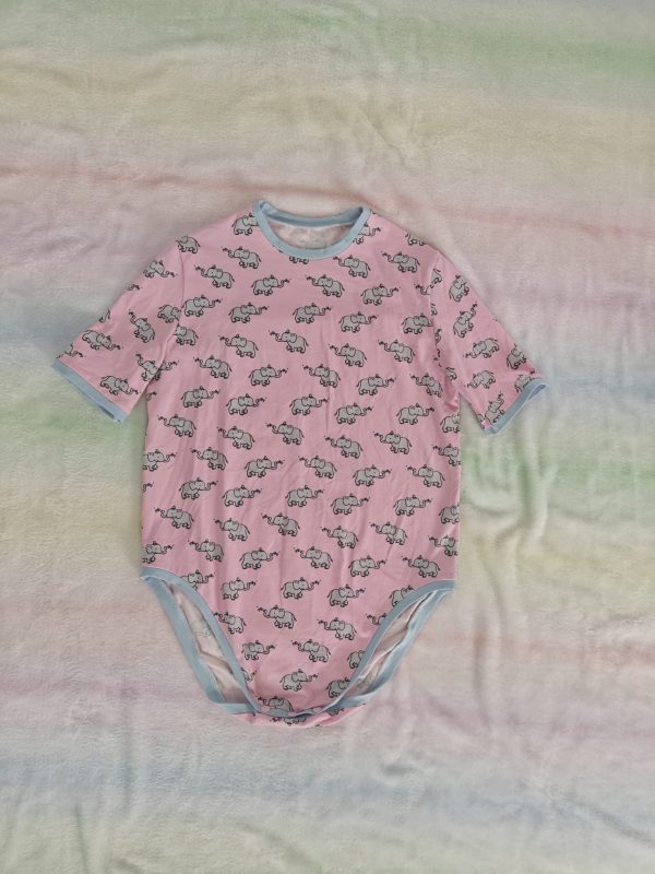 Pink elephants onesie 38" - Image 3