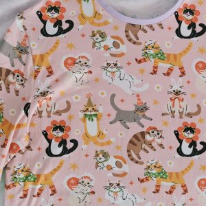 Pink kitties onesie 42"
