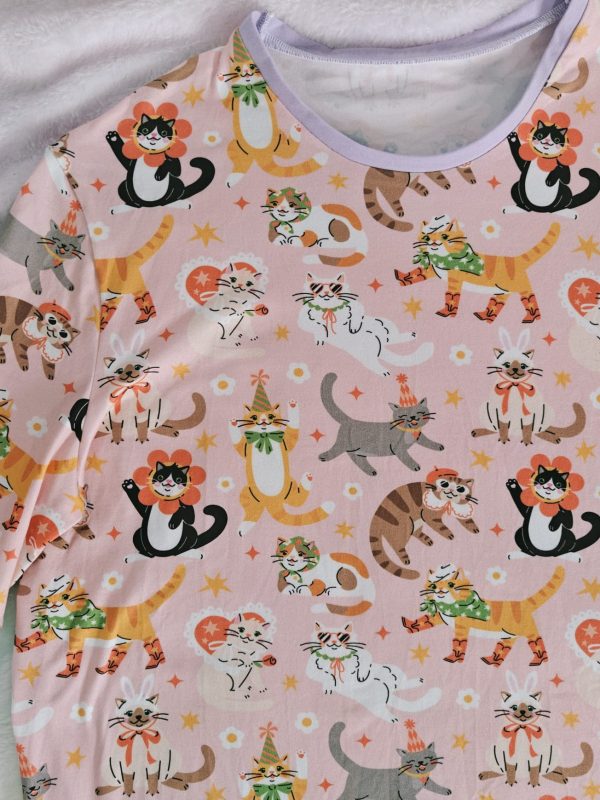 Pink kitties onesie 42"