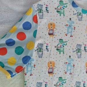 Polkadot playtime onesie 44"