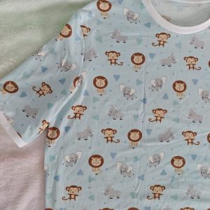 Safari blue onesie 44"