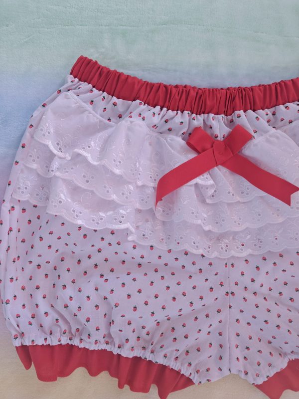 Made to order Strawberry ruffle bubble shorts - Image 2