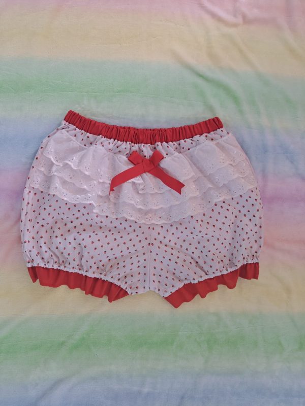 Made to order Strawberry ruffle bubble shorts