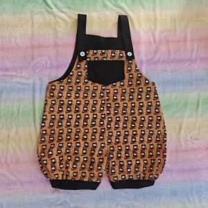 Halloween kitty bubble romper