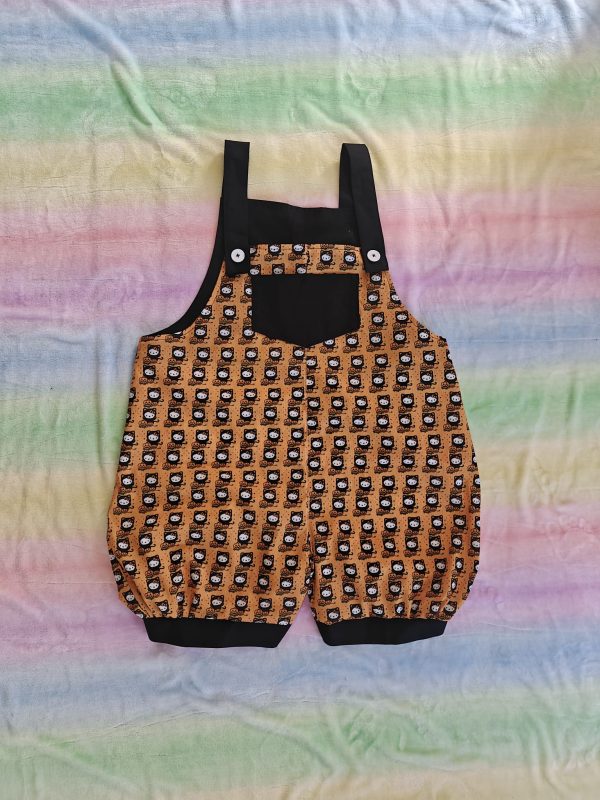 Halloween kitty bubble romper