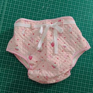 Pink Quilted diaper cover