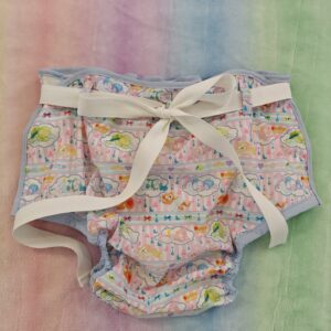 Friends and stripes diaper cover medium